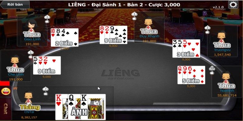 Bà i Liêng - Game bà i kịch tÃnh, nhiá»u mức cược hấp dẫn